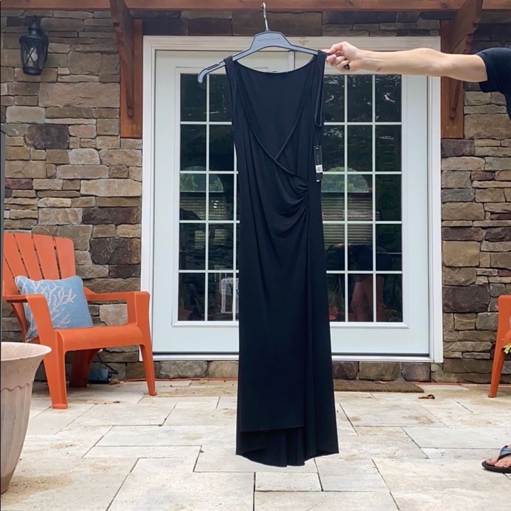 ELIE TAHARI FAUX WRAP DRESS